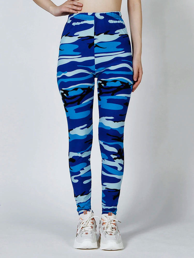 Women Fashion Camouflage Leggings Sexy Print Femme Push Up Pants Casual Camo Sport Workout Fitness Legging