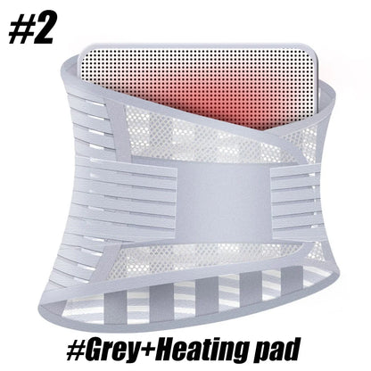 Back Braces for Lower Back Pain Relief with 5 Stays,Breathable Back Support Belt for Men/Women,Anti-skid lumbar support belt Heating-Gray