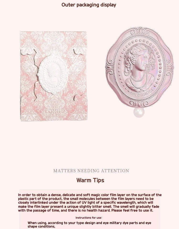 Colorrose Embossed Powder Blush Blue Genuine Nude Makeup Natural Party Blusher Shimmer Pearlescent Highlight Eyeshadow