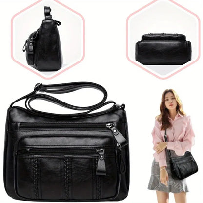2024 New Middle-aged WOMEN'S Bag, Lightweight, Multi-layered, Large-capacity MOTHER'S Bag, Crossbody Bag, Elderly Bag, Shoulder