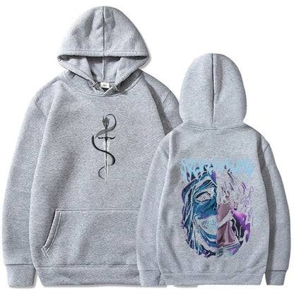 Solo Leveling Statue of God Hoodie Sung Jinwoo Hoodie Anime Graphic Tees Anime Sweatshirts Women Men Gift Streetwear GRAY