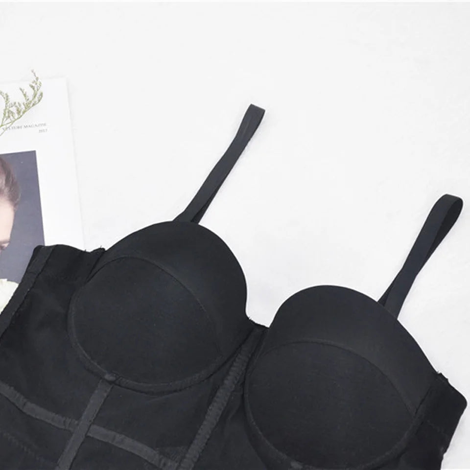 Women's tight bra, sexy fishbone Camisole, with integrated back shaping bra underwear