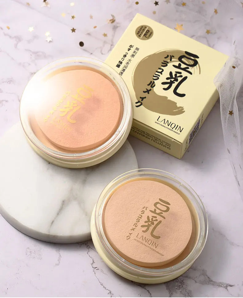 Japanese concealer set makeup soy milk powder, whitening makeup, durable oil control and moisturizing powder