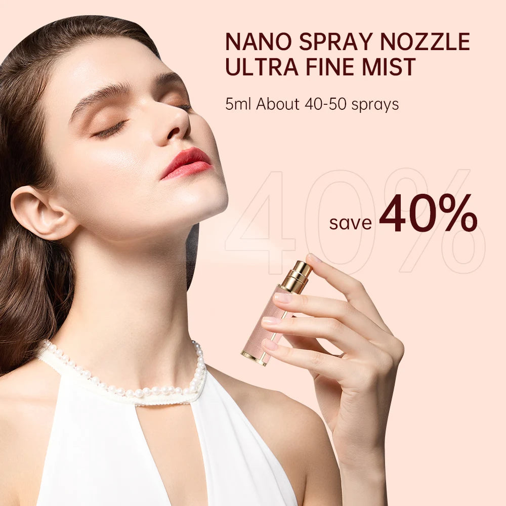 Louischanzl Perfume Atomizer Portable Liquid Cosmetics Containers Traveling 5ml Alcochol Perfume Refillable Bottles Empty Spray