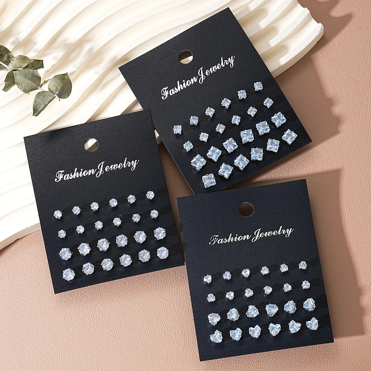 36 Pcs Simple Shiny Rhinestone Stud Earrings Set for Women Fashion Crystal Zircon Pearl Earring New Jewelry Accessories Gifts Badiee Stylez