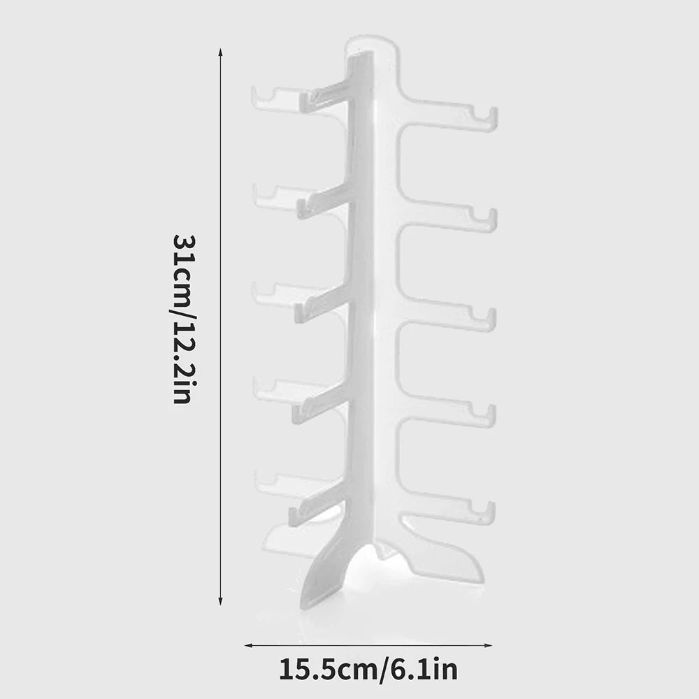 1pcs Eyeglasses Sunglasses Storage Display Stand Holder Organizer Case Show Rack for 5 Glasses Sunglasses Storage Rack WHITE