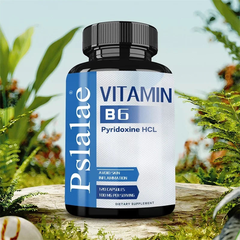Vitamin B6 - Improves Metabolism, Skin Anti-inflammatory, Antioxidant, for Cardiovascular, Neurological, Immune and Eye Health S