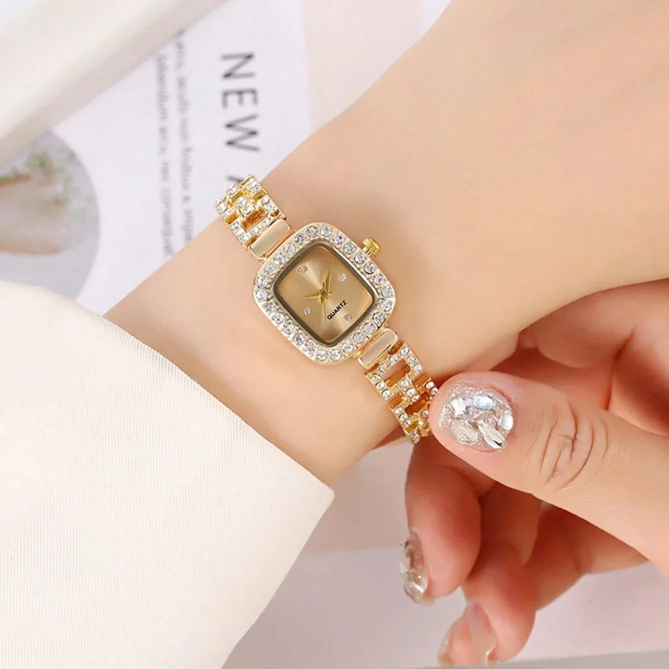 Fashion Square Women's Watches Brand Ladies Quartz Wristwatch Classic Silver Simple Femme Steel Band relogio feminino Gift Gold