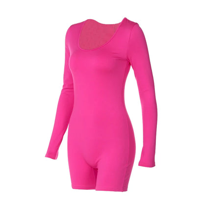 Sexy Autumn Playsuits Women New 2024 Skinny Solid Fashion Long Sleeves Slim Jumpsuits Elegant Lady Simple Basic Knitted Clothing