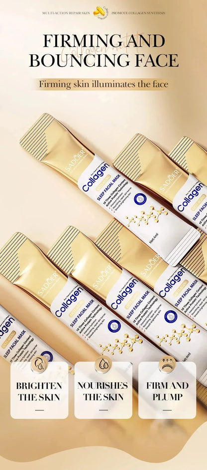 Collagen Sleeping Facial Masks Face skincare Moisturizing Brightening Firming Hydrating Face Mask Facial Skin Care 3/10/20/30pcs