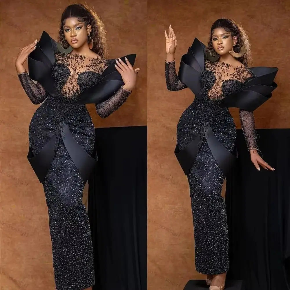 Gorgeous Evening Dresses Exquisite Prom Dress Beading Appliques Full Sleeves Robes For Women Vestidos De Gala Customized 2026 Badiee Stylez