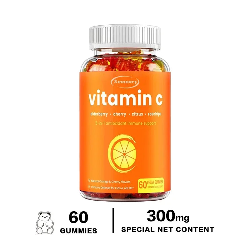 Vitamin c - Overall Health Vitamin Dietary Supplement, Boosts Immunity, Gluten-Free Vegetarian 60 Gummies