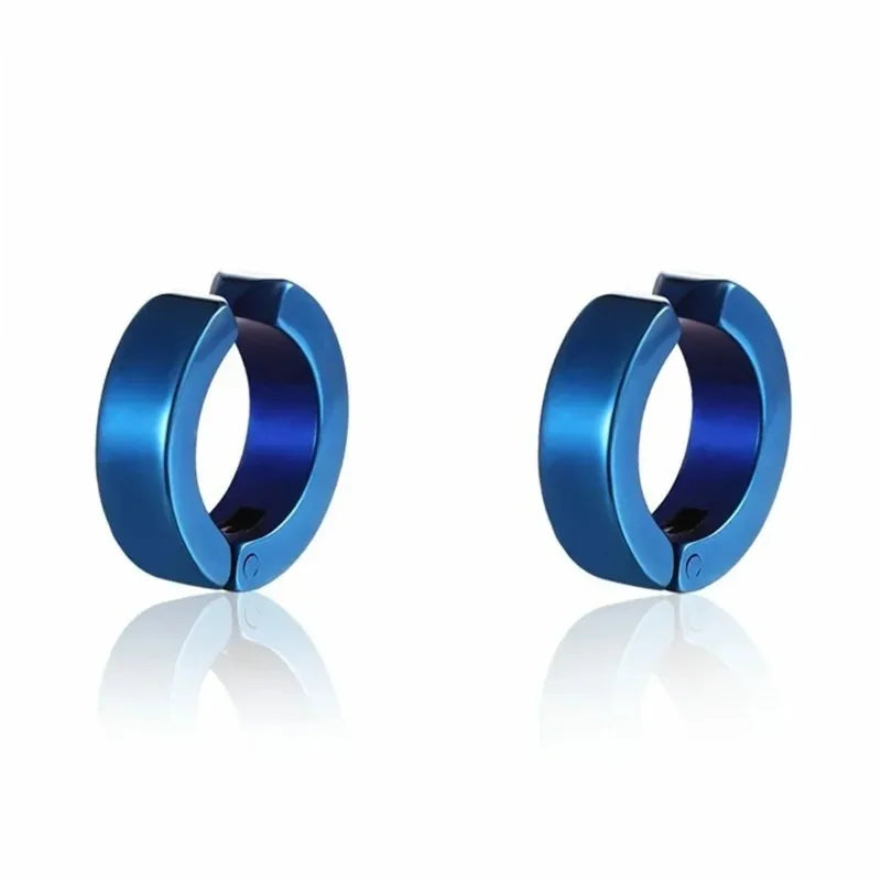 2pcs Punk Mens Strong Magnet Magnetic Ear Stud Set, Non Piercing Earrings Fake Cross Earrings Gift For Boyfriend Lover Jewelry