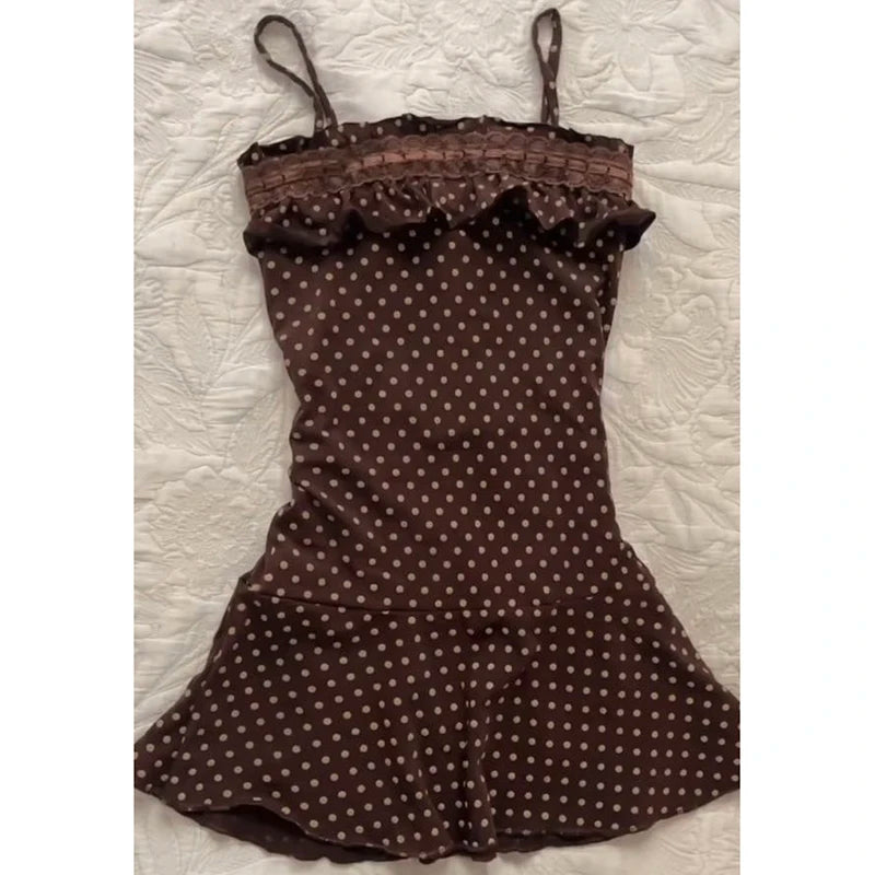 Y2K Dress Frock Hip Hop Grunge Goth Streetwear High street Pleated skirt Kawaii Unique Summer Cool Chic Dark style Jersey dress Zong