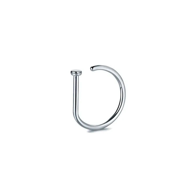 1/3/5Pcs 316L Stainless Steel Fake Piercing Nose Rings for Women Men, D-Shape Septum Nose Ring Clip On Nose Piercing Jewelry Badiee Stylez