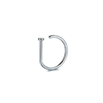 1/3/5Pcs 316L Stainless Steel Fake Piercing Nose Rings for Women Men, D-Shape Septum Nose Ring Clip On Nose Piercing Jewelry Badiee Stylez