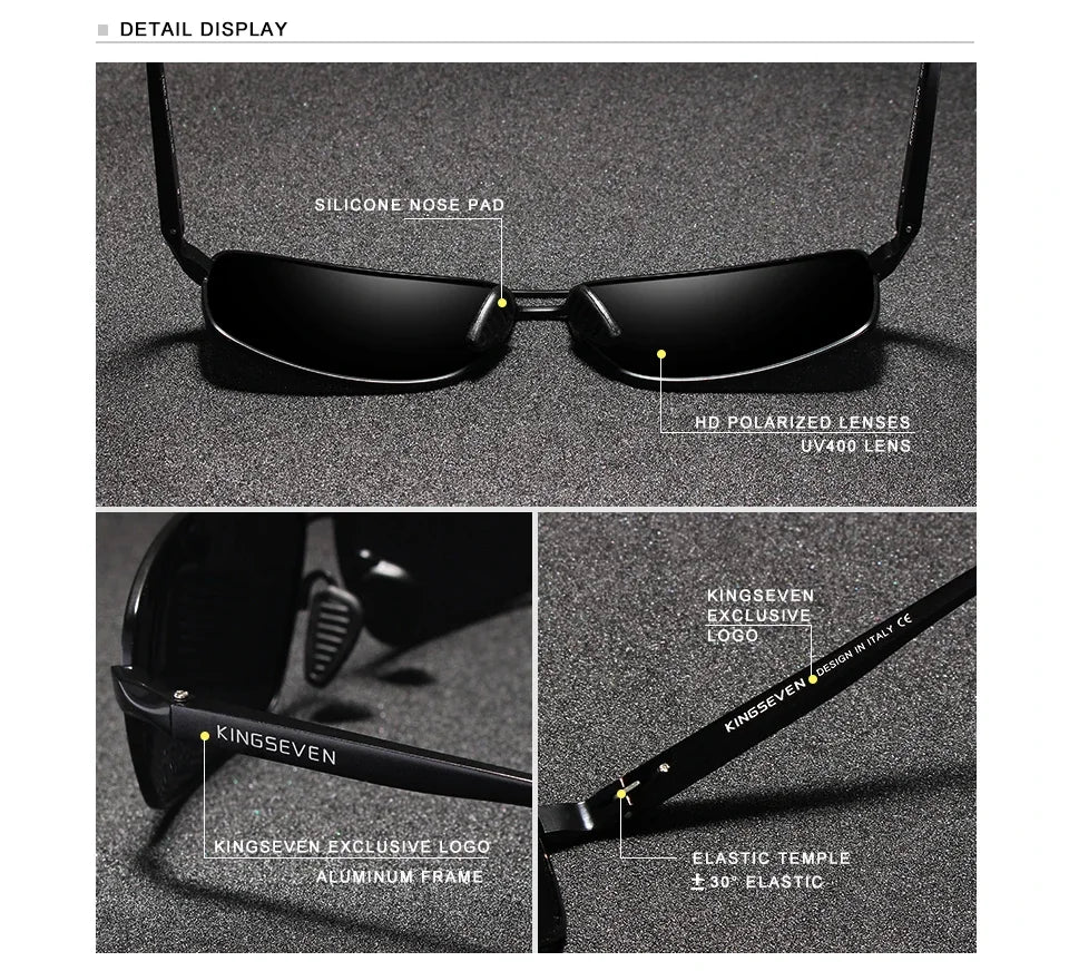 KINGSEVEN Fashion Designer Aluminum Polarized Sunglasses Sun Glasses Vintage UV400 For Men/Women Eye Protection Eyewear