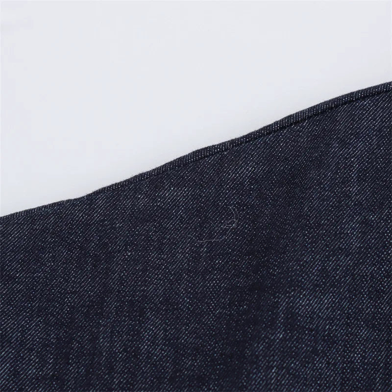 New Long Dresses 2025 Woman Fashion Summer V-neck Single Breasted Slim Fit Denim Skirts Women's Clothing Tops