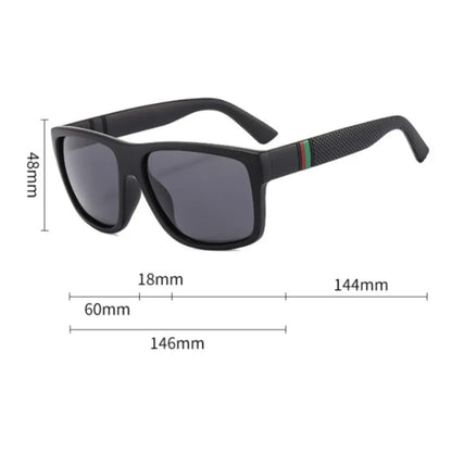 Men Sunglasses Unisex Square Vintage Sun Glasses Bicycle Sunglass Polarized Sunglasses Retro Feminino for Women Men Black-B polarized