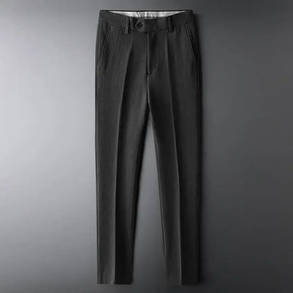 Slim Fit 9 Cropped Male Suit Trousers White Men's Summer Pants Tressed Luxury Luxury High Quality Up Stylish Formal 2024 Slacks Black Suits Pants