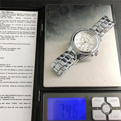 Fashion Diamond Women's Watch Luxury Stainless Steel Ladies Quartz Wristwatch Clock Elegant Dress Female Clock relogio feminino