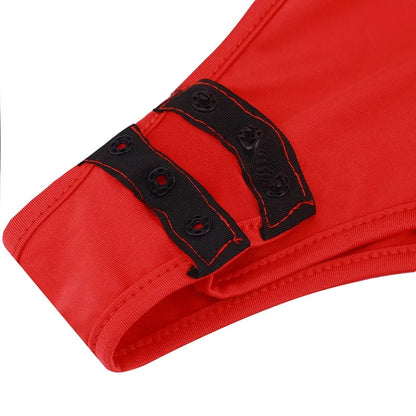 Solid One Piece Bodysuit Short Sleeve O Neck Sexy Open Basic Overalls Women Tight Fitting Body Top Skinny Female