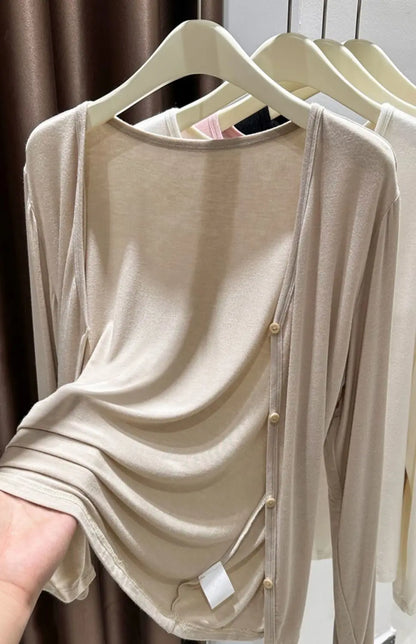 Plus Size Ice Silk Sun Protection Open Cardigan Thin Outerwear Women's Clothing for Chubby mm Short Outerwear Capelet Lace Trim