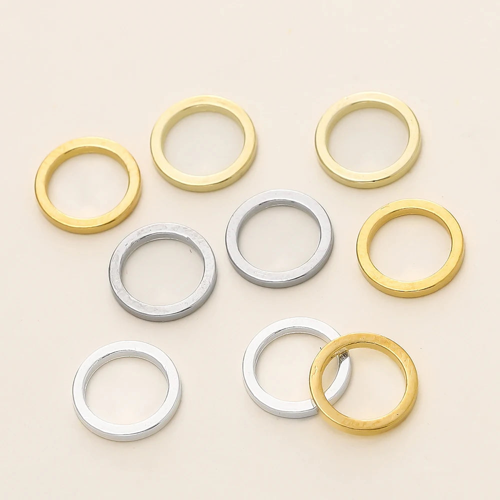 10/20Pcs/Pack 14K/18K Gold Color Plated Close Jump Rings Split Rings Connector for Jewelry Necklace Making Accessories