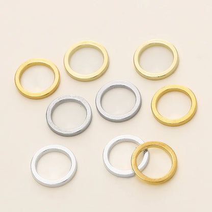 10/20Pcs/Pack 14K/18K Gold Color Plated Close Jump Rings Split Rings Connector for Jewelry Necklace Making Accessories