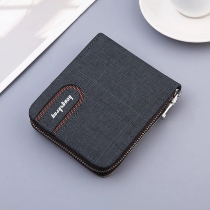 Short Men Wallets Slim Classic Coin Pocket Photo Holder Small Male Wallet Print Quality Card Holder Canvas Men Purses