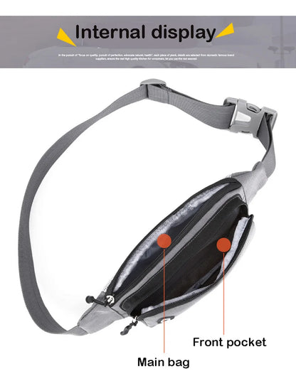 Nylon Waterproof Fanny Waist Bag Pack For Men Women Belt Pouch Male Belly Banana Ladies Bum Hip Kangaroo Sports Running Waistbag