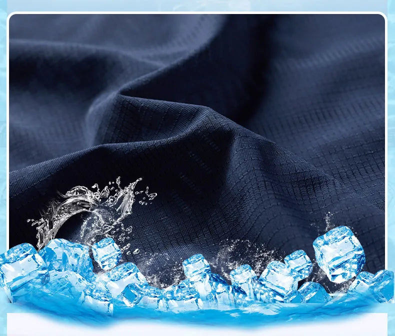 Men's Quick Dry Ice Silk T-Shirts Short Sleeve Breathable Workout Shirts Sweat Absorbing Athletic Top Gym Casual Wear 4 Colors
