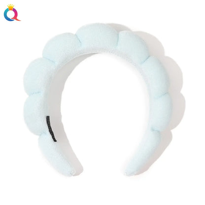 Wash Face Headbands For Women Puffy Sponge Hair Bands Cuff Waterproof Bands Absorbent Wristbands Girls Hair Accessories Set Badiee Stylez