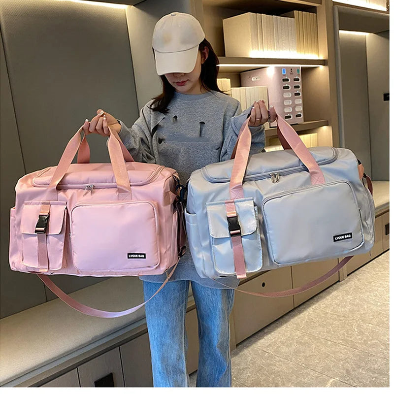 Sports Gym Bag Travel Dry Wet Handbags For Women Female Swimming Shoulder Crossbody Fitness Outdoor Travel Bag Weekender Duffel - Badiee Stylez