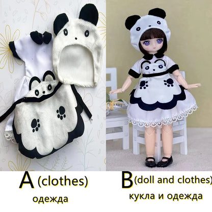 30cm Two-dimensional Doll Comic Face 1/6 Bjd Doll or Dress Up Clothes Children's Girl Birthday Gift Toys Kids Toys 12