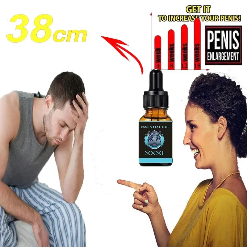 Penis Permanent Thickening, Increase XXL Growth Enlargement Massage Men's Cock Erection Lubricant Plant Extracts Massage Oil - Badiee Stylez