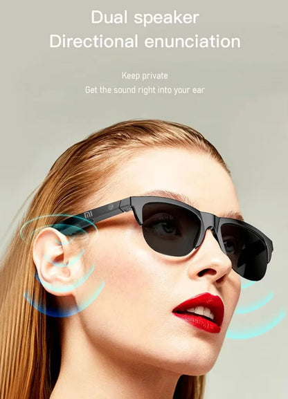 Xiaomi Bluetooth Glasses Earphones 2025 New Edition, Glasses with Earphone Function Smart Touch Waterproof Microphone Earphones Badiee Stylez