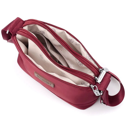 Waterproof Nylon Women Shoulder Bag Three Layers Handbag Ladies Crossbody Bags for Mother Girls Messenger Travel Daily Use Bags