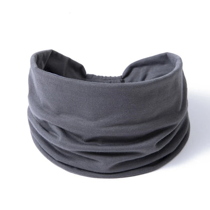 Wide -Side Elastic Band Woman Yoga Hairbands Solid Color sports Hair Band tie Bandanas Fashion Headband Headwear Turbans TM01-1 gray