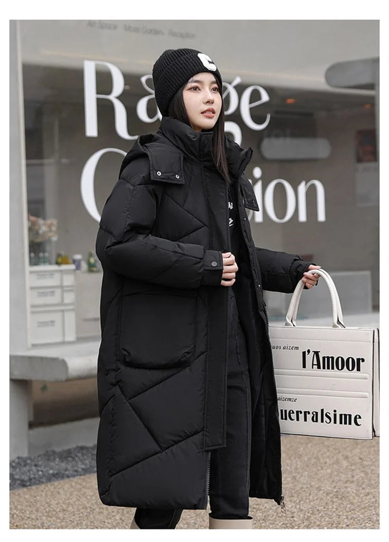 20 degrees Winter Women long Parkas Jackets Casual Hooded Thick Warm Windproof Parkas Coat Fashion Female outwear Long parkas