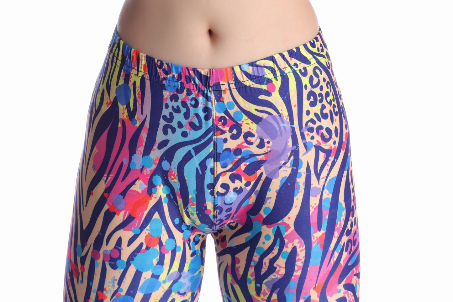 Women Leggings High Waist Cartoon Comic Beauty Print Trousers Soft Female Casual Elastic Pant