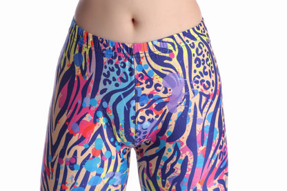 Women Leggings High Waist Cartoon Comic Beauty Print Trousers Soft Female Casual Elastic Pant