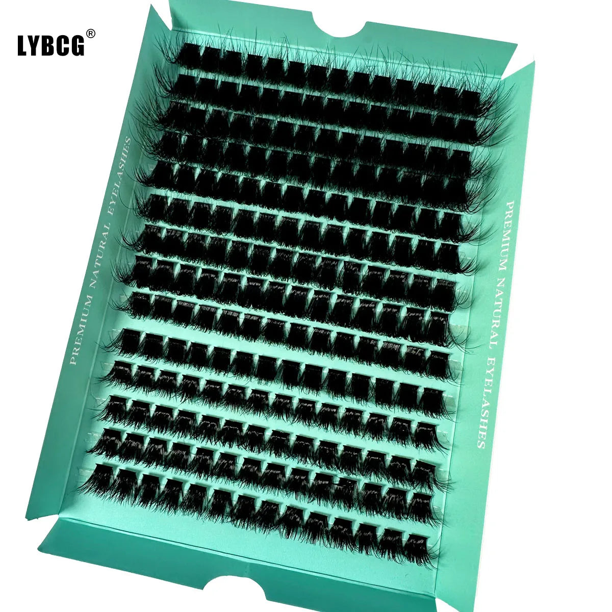 1boxes196/280 Cluster Lashes 5D Fluffy Thick Eyelash Extension D Volume Mixed 8-20MM Tray Faux Mink Lashes Lash Extension Makeup