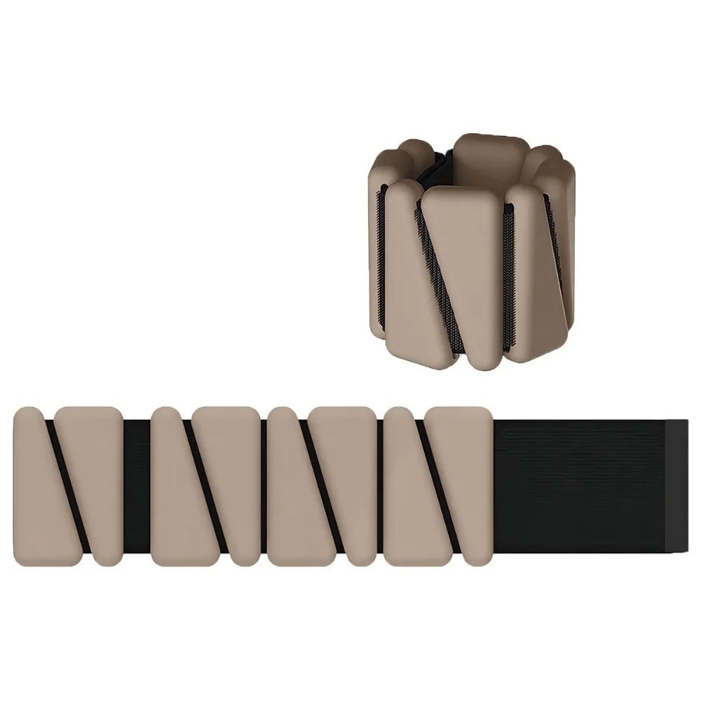 Adjustable Wrist Weight Bracelet Sweat-proof Silicone Weighted Wrist Strap Universal Skin Friendly Brown
