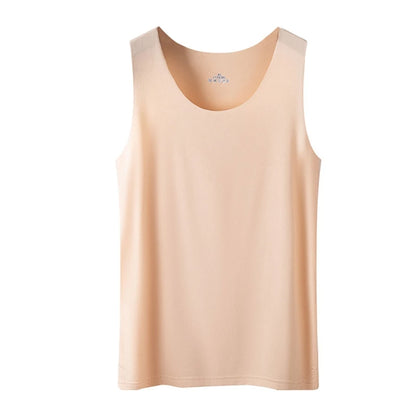Women Summer Ice Silk Seamless Top Basic Sleeveless O-Neck Racerback Athletic Thin Shirts Plain Solid Color Yoga Quick Dropship
