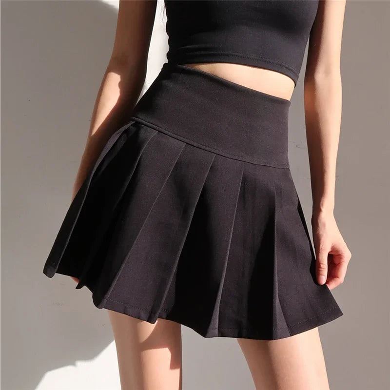 American School Y2k Style Summer Short Pleated Skirt For Women 2024 High Waist Sexy Hotsweet Mini Skirts Female