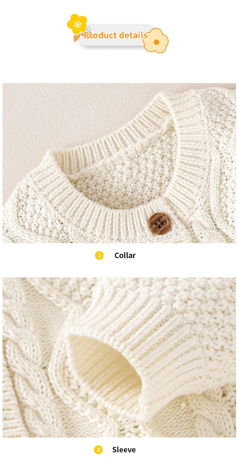 Baby Clothes Sets Cotton Knitted Newborn Boys Girl Sweater Long Sleeve +Pants Autumn Infant Children Cardigan +Shorts 0-18M 2PCS