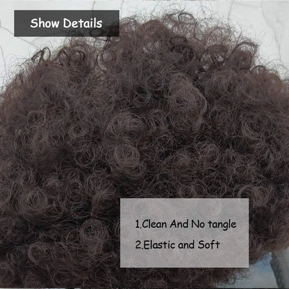 Synthetic Large Afro Puff Drawstring Ponytail Kinky Curly Bun HairPiece African American Clip in Updo Extensions for Black Women