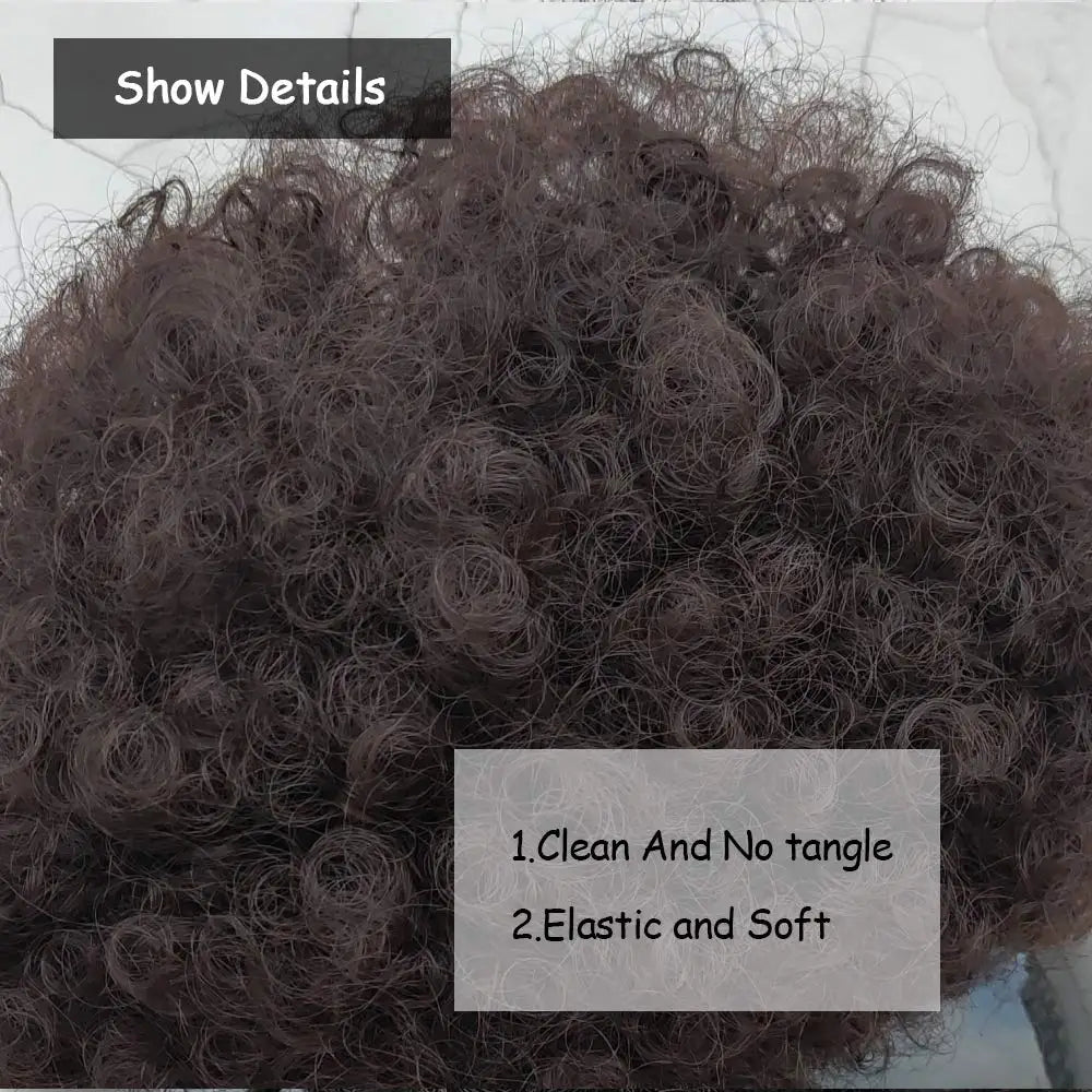 Synthetic Large Afro Puff Drawstring Ponytail Kinky Curly Bun HairPiece African American Clip in Updo Extensions for Black Women