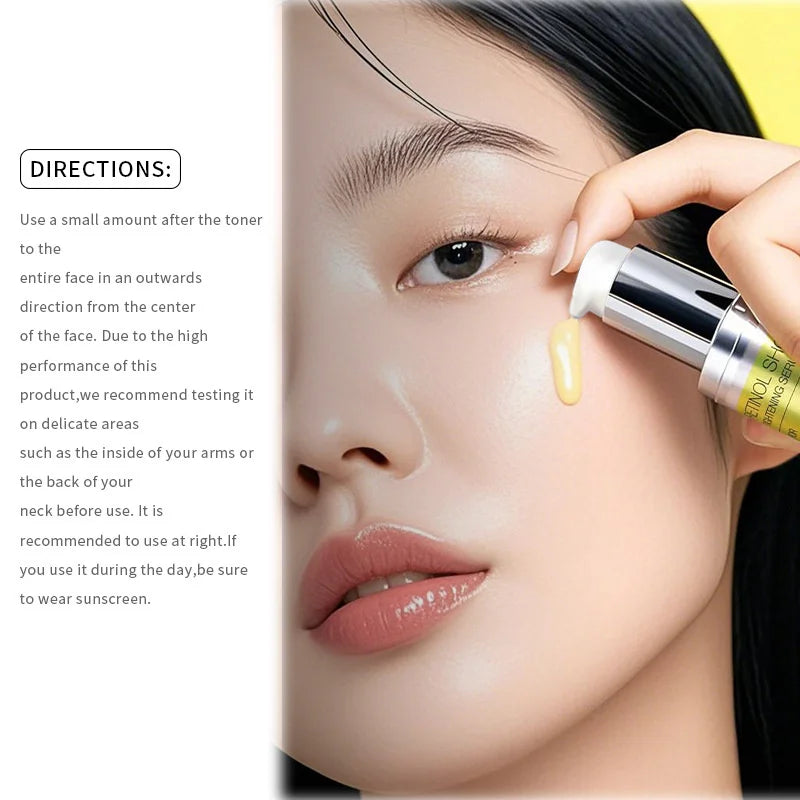 Retinol Shot Tightening Booster For Firm Skin Face Serum Eye Cream Moisturizing Anti Aging Wrinkles Dark Circles Puffiness Care